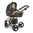 Cochecito de bebé RIMINI Premium con modo de moisés Black Jasper